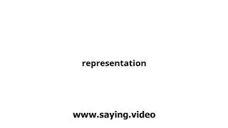 How to say representation in English