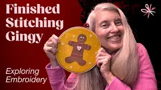 Exploring Embroidery: Gingerbread Man Valentine | Herringbone Ladder Stitch + Embellishments
