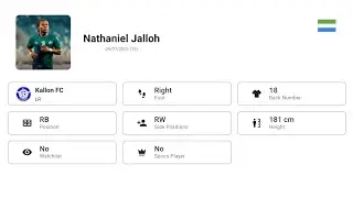 Player Profile: Nathaniel Jalloh - Highlights AFCON U20 2025
