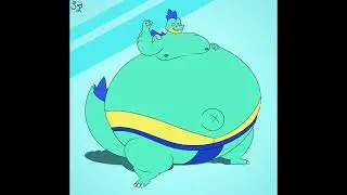 Sumo Shiny Feralele the big bellied Feraligatr bySweetPatch26💙😊