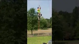 Hunter&rsquo;s Climbing and Ascending Skills! 🧗#arborist #treework #short #shorts