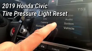 2019 Honda Civic Tire pressure light reset / tpms calibration
