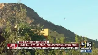 Hiker falls to his death on Lookout Mountain