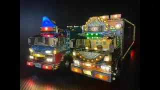 トラック野郎　プラモデル制作　アオシマ　1/32　トラック野郎　一番星　電飾改造　度胸一番星　ライバル　ジョーズ　デコトラ　DEKOTORA　【模型制作】