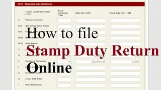How to submit Stamp Duty (SD) Return Online / How to fill SD Return Online | SL TAX SOLUTION