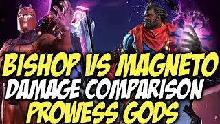 Bishop Vs Magneto Damage Comparison | Prowess Gods | Marvel Contest Of Champions