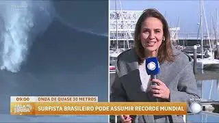 Brasileiro pode quebrar recorde mundial de maior onda j&aacute; surfada no mundo | FALA BRASIL