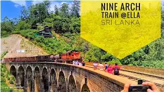 Nine Arch Bridge Train At Ella, Sri Lanka 🇱🇰 (ආරුක්කු නවයේ පාලම )