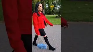 Little Red in the Park | BOTD - Coach Quilted Denim Tabby 26 | Autumn look