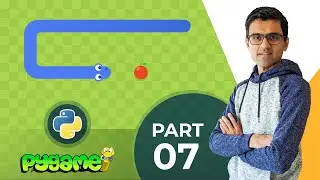 Snake and apple game in python pygame - 7. Add background music,image | Python project tutorial