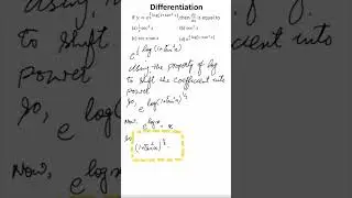 How to find derivative of exponential to log? |#education #differentiationjee #derivatives