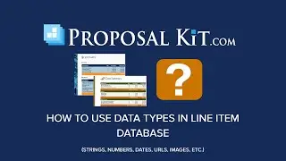 How to use Data Types in Line Item Databases