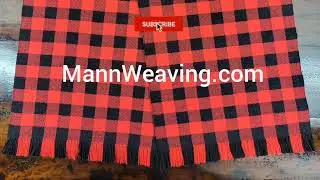 Securing Fringe - MacGregor Red Tartan Scarf @MannWeaving 