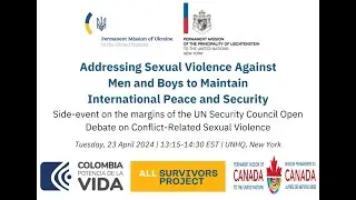 Addressing SV against Men/Boys to Maintain International Peace & Security | UNSC Open Debate on CRSV