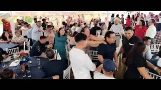 Se calentaron los ánimos en esta fiesta de posada de fin de año 