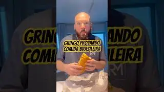 Gringo provando comida brasileira #americano #comidabrasileira #provandocomida #namoroadistancia