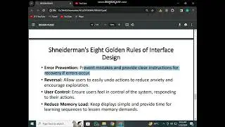 lecture9 Mastering HCI Design: Norman's Principles and Shneiderman's 8 Golden Rules