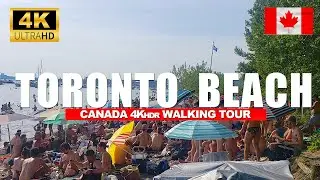 Toronto Beach Canada 🇨🇦 Kew Beach 2024 4K UHD (HDR) 60 fps Saturday Walking Tour