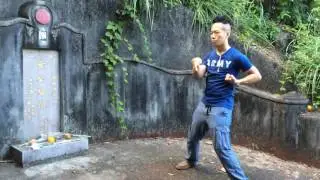 TWC Sil Lim Tao in front of IP Man Grave