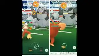 Pokemon Go-Mega Aggron(Heavy Slam)(超級波士可多拉) Raid Duo by 23 unique pokemon(no w boost,no Mega)16/9/22