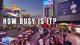 Vegas Strip Walking Tour Saturday Night Labor Day Weekend 2025 | End Of Summer Walks