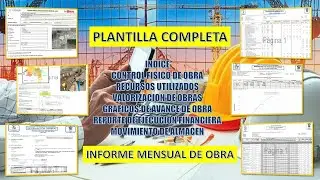 INFORME MENSUAL DE OBRA (pack completo en excel)