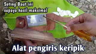 Beginilah cara menggunakan alat pengiris keripik singkong yang benar