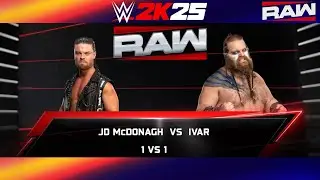 WWE 2K25: JD MCDONAGH VS IVAR | POST-MATCH LOW BLOW | SIMULATION