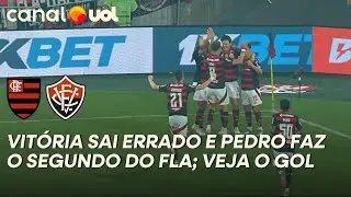 FLAMENGO FAZ O SEGUNDO! PEDRO APROVEITA ERRO DO VIT&Oacute;RIA E AMPLIA O PLACAR; VEJA O GOL