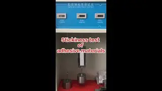 Stickiness test of adhesive materials