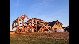 Timberhaven Timber Frame Model Home Under Construction