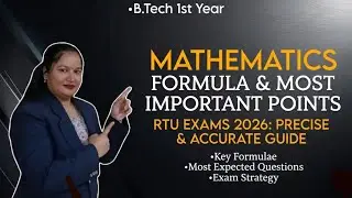 Tips and tricks /topics of Mathematics-1 paper in Exam😱|BTech Sem-1|Very Important Questions| Notes|