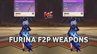 Top F2P Weapons for C0 FURINA: Fleuve vs Sacrificial Sword in Genshin Impact!