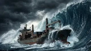 MEGA TSUNAMI vs Super-Giant OilTanker | RealisticOceanDisasterSimulation (AI VFX
