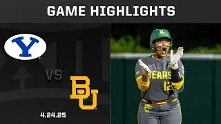 BYU vs. Baylor (4.24.25) Highlights | 2025 Big 12 Softball