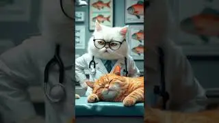 Dr. Whiskerson removing a fish bone #cat #ai
