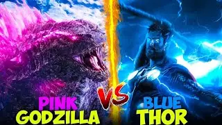 Pink Godzilla Vs Blue Thor | Marvel Universe 🆚 Monster Vers | The Skz Creations
