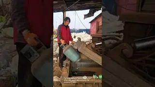 Scrap metal recycling: crushing and compressing materials