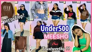 Meesho*Sbse Sasta* under 500🤩|Meesho winter Haul|Sweater,Sweatshirt,Jacket,Dress|Tryon|Meesho Haul