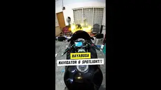 HAYABUSA install spotlight & navigator!! #nizwanflash #hayabusa #suzukihayabusa2021