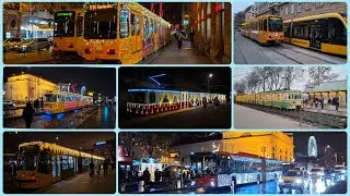 Budapesti Fényvillamosok, és Egyéb Fényjárművek a Belvárosban (2025 December)