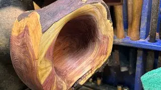 Nov 15 Live complete Cypress bowl #lathe #woodturning #wood #turning #art  #carbides #gouges #tool