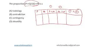 ISRO 2017 DEC | EM | PROPOSITIONAL LOGIC | SOLUTIONS ADDA | TEST SERIES | EXPLAINED BY ISRO AIR-1
