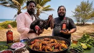 ROYAL CHALLENGE AND TURKEY | VANKOZI VARUVAL RECIPE MAKING AND EATING/Village Besty foods