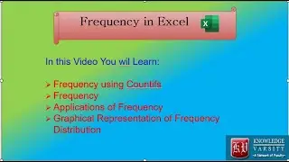 Frequency in Excel (Frequency using COUNTIF, Applications of Frequency, Graphical Representation)