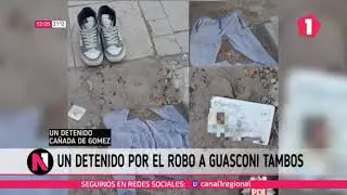 UN DETENIDO POR EL ROBO DE GUASCONI TAMBOS