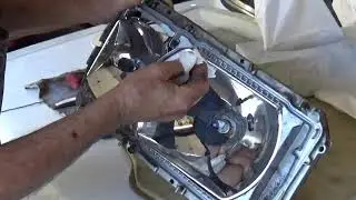Mercedes-Benz W116 Euro headlight cleaning