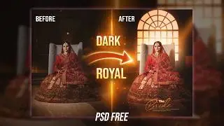 Before After Wedding Photo Editing | Background Change & Color Grading in Photoshop
