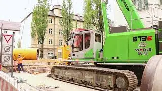 SENNEBOGEN 673 E crawler - civil engineering jobsite from Wadle Bau in Munich, Germany