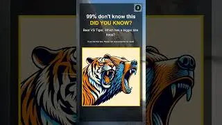99% dont know this. Bear VS Tiger, Which has a bigger bite force? Comment if you know.  #didyouknow